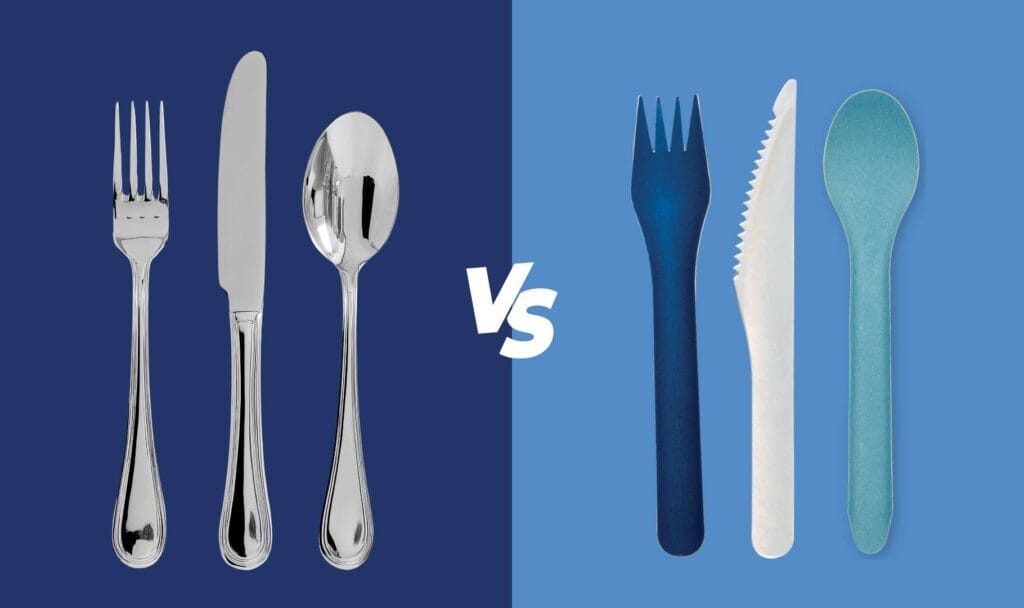 Steel cutlery vs paper cutlery comparison